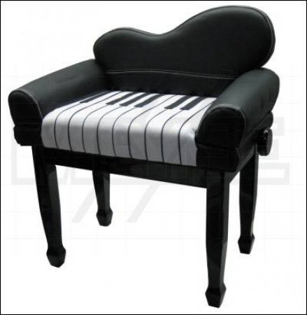 Product image 1 of the product “Pianobench black polish - skay black/white ”