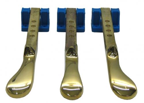 Product image 1 of the product “Pianopedals 3/set brass with bracket ”