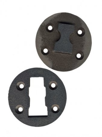 Product image 1 of the product “Grand piano leg plates round 100 mm  ”