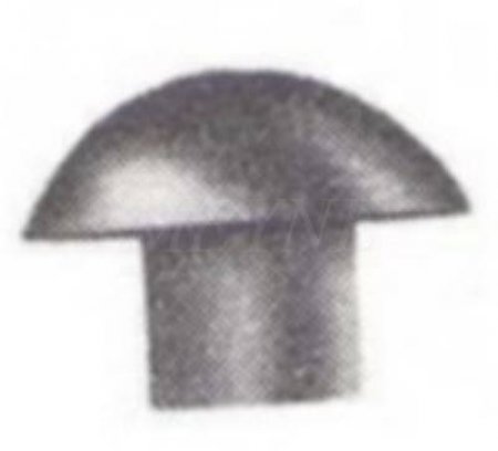 Product image 1 of the product “Rubber buttons round 10 mm x 5 mm 100 pc black ”