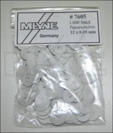 Product image 1 of the product “Balance rail washers paper 12 x 0,05 mm 1000 pcs ”
