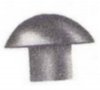 Product image of the product “Rubber buttons round 10 mm x 5 mm 100 pc brown ”