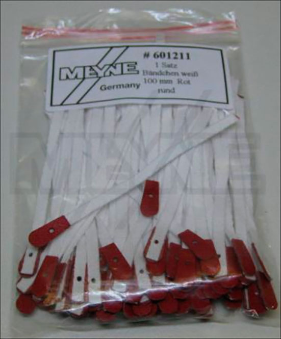 Product image 2 of the product “Booklet 100 mm red round with white tape ”