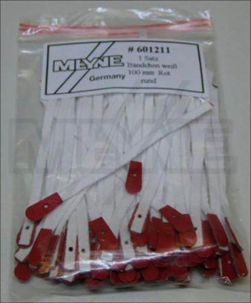 Product image of the product “Booklet 100 mm red round with white tape ”