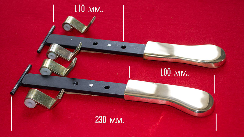 Product image of the product “Piano pedals right and left 230 mm complete ”