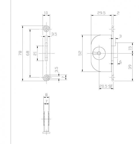 Product image of the product “Piano lock 10 x 78 mm round ”